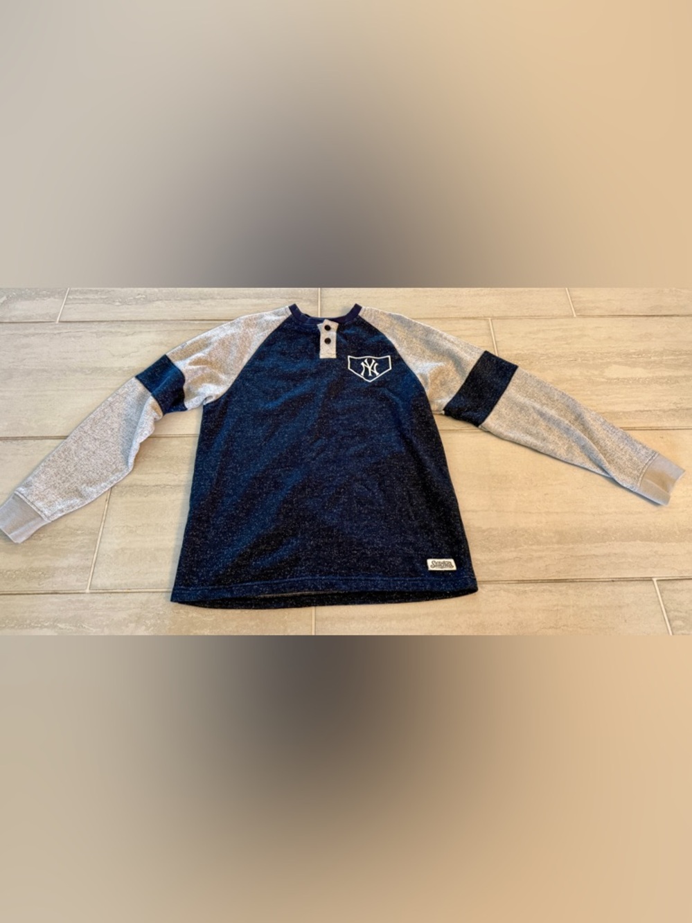 Stitches New York Yankees Sweatshirt Mens Med Navy Blue Crewneck Long Sleeve